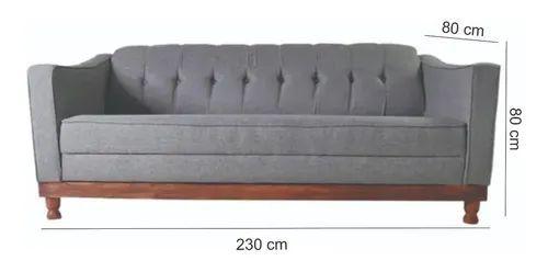 Imagem de Sofá Chesterfield 3 Lugares Aruam Suede Rosa