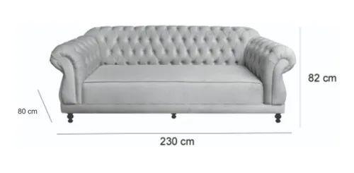 Imagem de Sofá Chesterfield Elisabeth Suede Bege