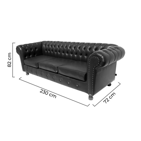 Imagem de Sofa Chesterfield Luiz XV Acqua 2.30M Sala Recepcao Barbearia