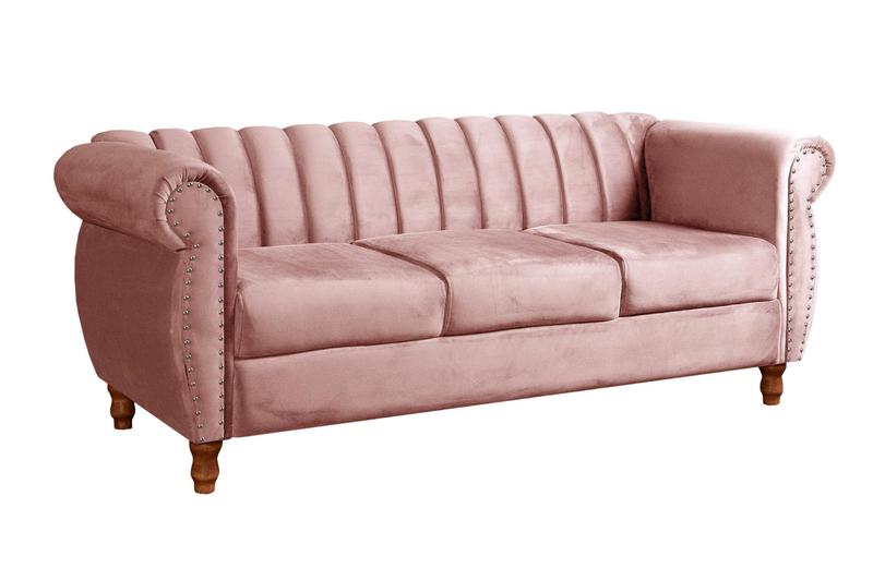 Imagem de Sofá Chesterfield Realeza 3 Lugares Decoração Retrô