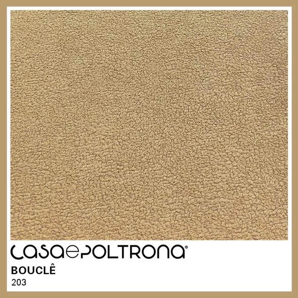 Imagem de Sofá Curvo Montserrat 150cm 02 Lugares Bouclê Camel - CasaePoltrona