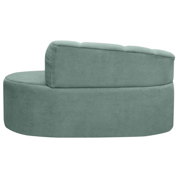 Imagem de Sofá Curvo Orgânico Plaza 2 Pessoas 145cm Bouclê Verde Menta SOFA STORE