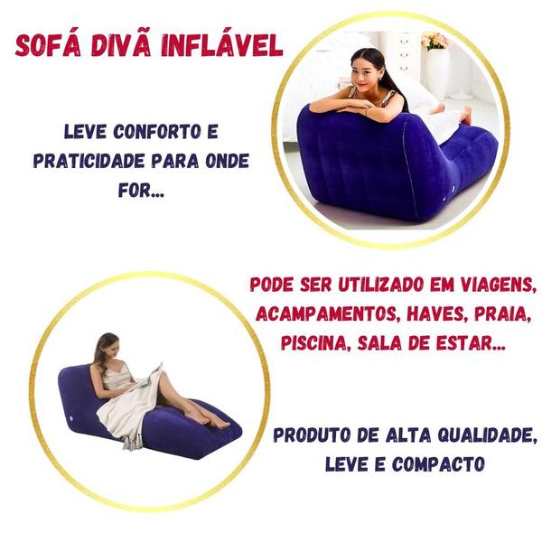 Imagem de Sofá De Ar Divã Grande Poltrona Cama Colchão Inflável Puff