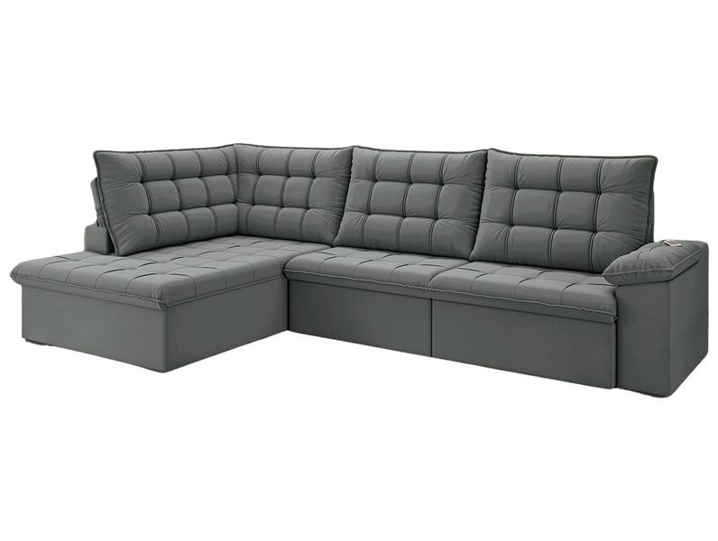 Sofá de Canto 6 Lugares Retrátil Reclinável Suede Veludo Dallas Flexforma Estofados Sofá de Canto 6 Lugares Retrátil Reclinável Suede Veludo Dallas Flexforma Estofados