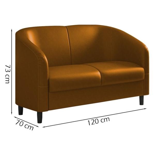 Imagem de Sofa Decorativo 2 Lugares 120 cm Scala Corano TCS 727 Moll