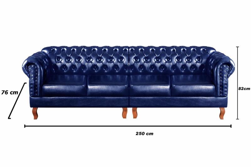 Imagem de Sofá Dom Pedro Chesterfield Modulado 4 Lugares Decoração Sara Recepção