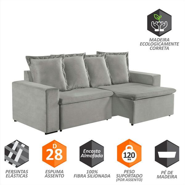 Imagem de Sofa Donatello 2 Lugares Pés de Madeira Talento Móveis