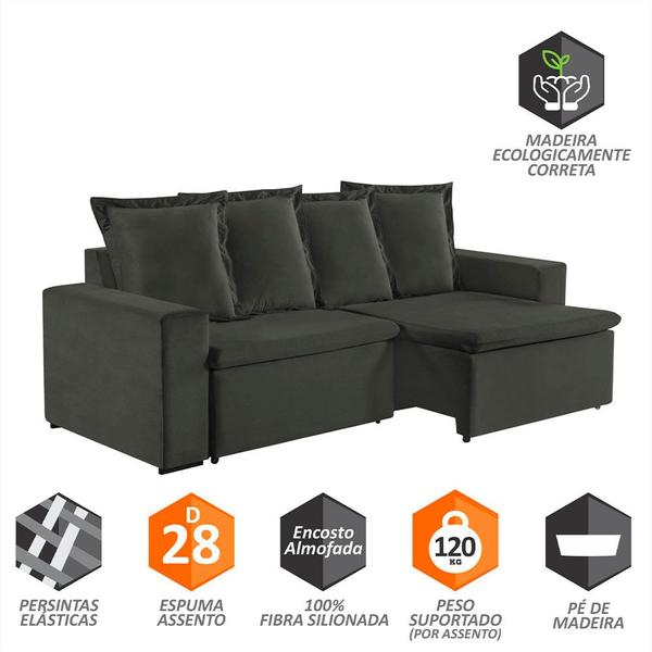 Imagem de Sofa Donatello 2 Lugares Pés de Madeira Talento Móveis