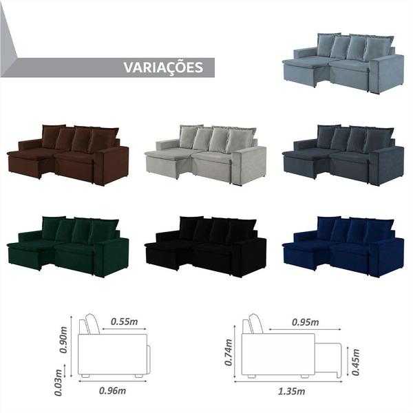 Imagem de Sofa Donatello 2 Lugares Pés de Madeira Talento Móveis