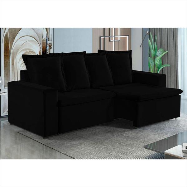 Imagem de Sofa Donatello 3 Lugares Pes de Madeira Talento Móveis