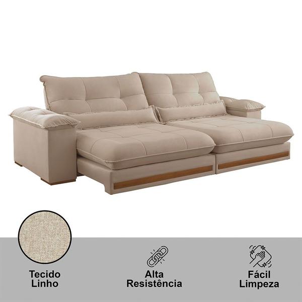 Imagem de Sofá Dubai Linho 02 Módulos de 90 cm B25 cm Meu Sofá Online