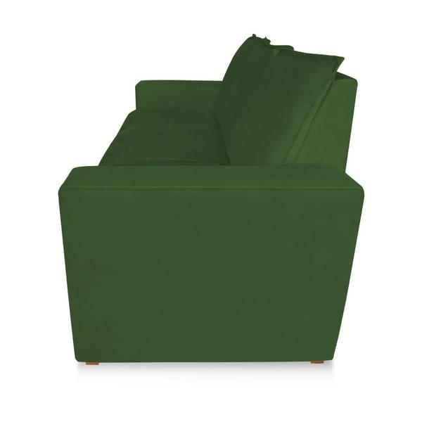 Imagem de Sofá Estofado 3 Lugares Para Sala De Estar Denver Suede Verde - DL DECOR