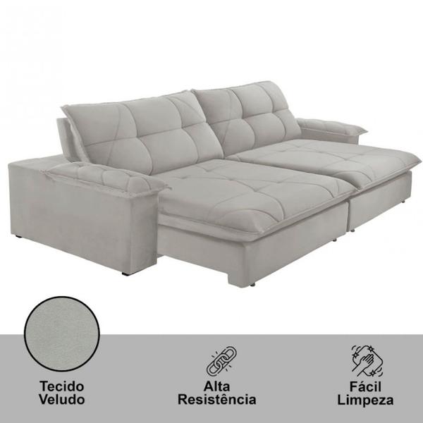 Imagem de Sofá Gaia Veludo 02 Módulos 90 cm B25cm Meu Sofá Online