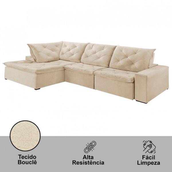 Imagem de Sofá Hércules Linho 2 Módulos 90cm B25cm+Chaise 130cm Meu Sofá Online