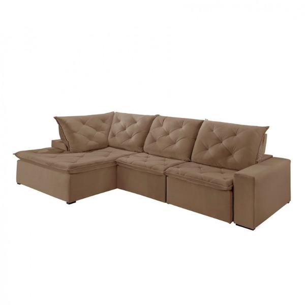 Imagem de Sofá Hércules Veludo 2 Módulos 90cm B25cm+Chaise 130cm Meu Sofá Online