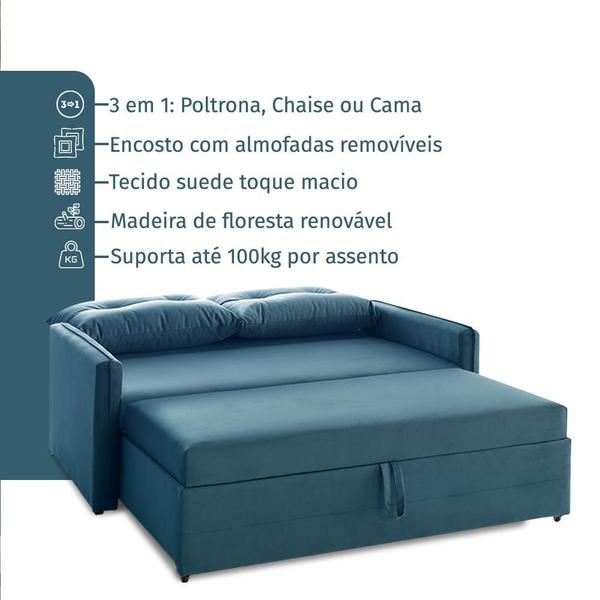 Imagem de Sofá Icaria 3 em 1 Sofá Chaise Cama Estofama