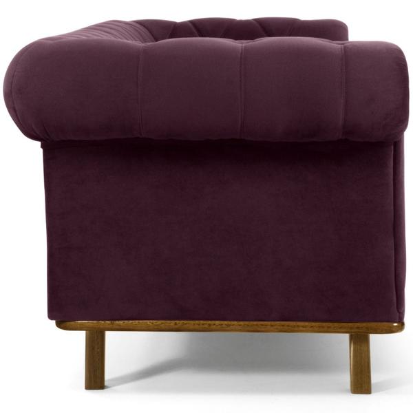 Imagem de Sofá Império 03 Lugares 210cm Veludo Roxo - Nexta Casa