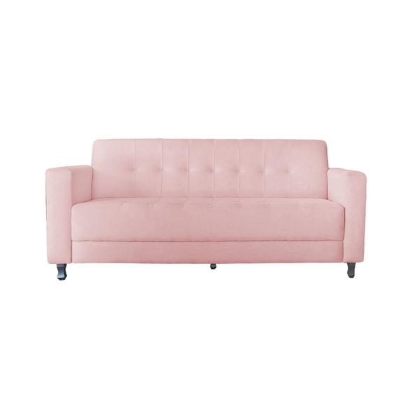 Imagem de Sofá Jade 3 Lugares Suede Rosa Bebe - Dominic Decor