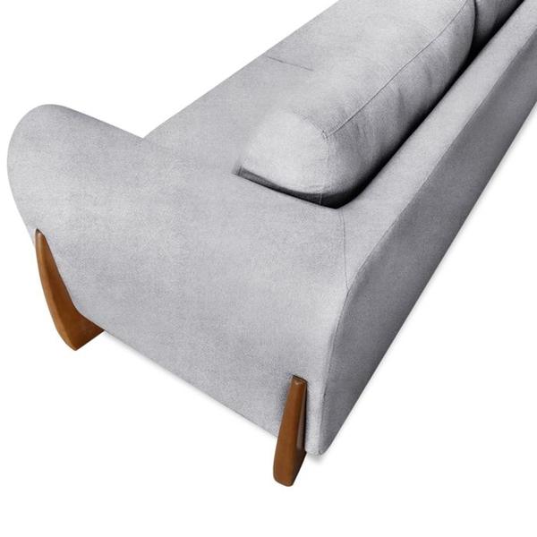 Imagem de Sofa Jolie 2 Lugares 160cm Pes Boomerang Linho Boucle 3302 Ezz