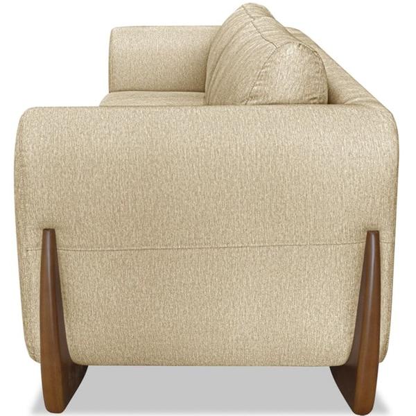 Imagem de Sofa Jolie 3 Lugares 200cm Pes Boomerang Linho 213 Dourado Ezz