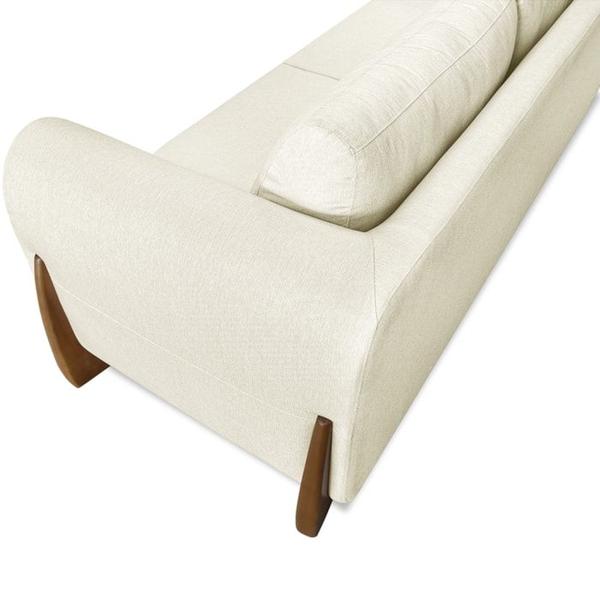 Imagem de Sofa Jolie 3 Lugares 200cm Pes Boomerang Linho 213 Natural Ezz