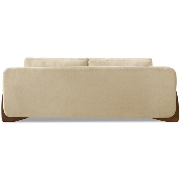 Imagem de Sofa Jolie 3 Lugares 230cm Pes Boomerang Linho 215 Dourado Ezz