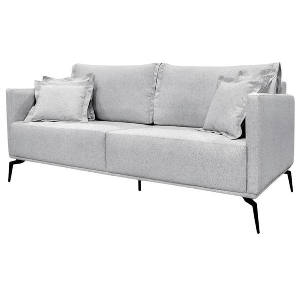 Imagem de Sofa Liv 3 Lugares 200cm Pes Aço Linho 233 Grigio Ezz