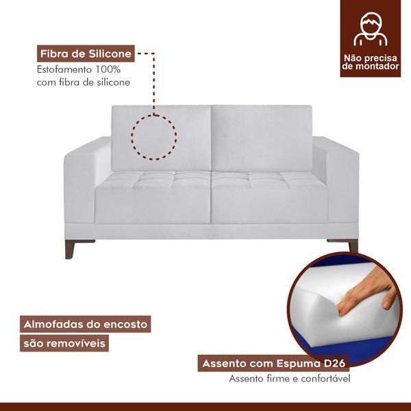 Imagem de Sofá Living 160cm 2 Lugares Orion Espresso Móveis