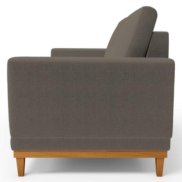 Imagem de Sofá Living 180cm 3 Lugares Kayrós D05 Bouclê Cappucino - Mpozenato