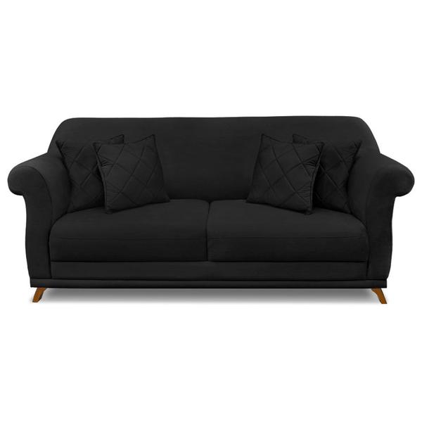 Imagem de Sofá Living 2 Lugares 1,80m Vênus Suede Pés Castanho - Pallazio