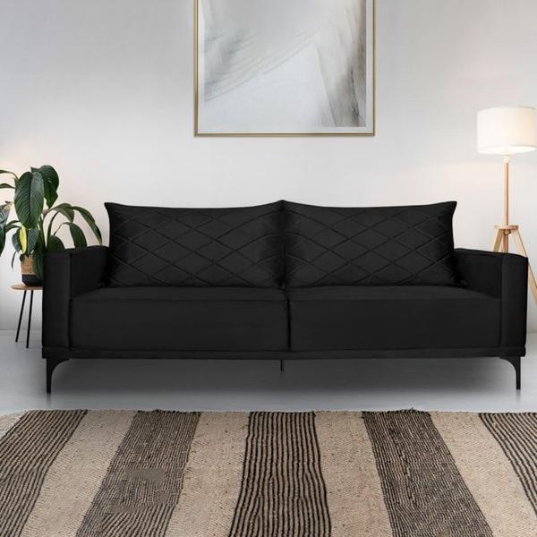 Imagem de Sofa Living 3 Lugares Nori 200cm Veludo Deluxe 2237 Ezz