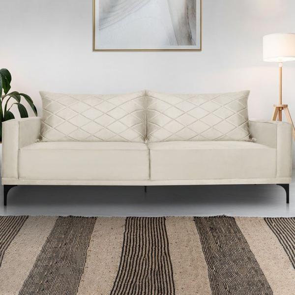 Imagem de Sofa Living 3 Lugares Nori 220cm Veludo Deluxe 2221 Ezz