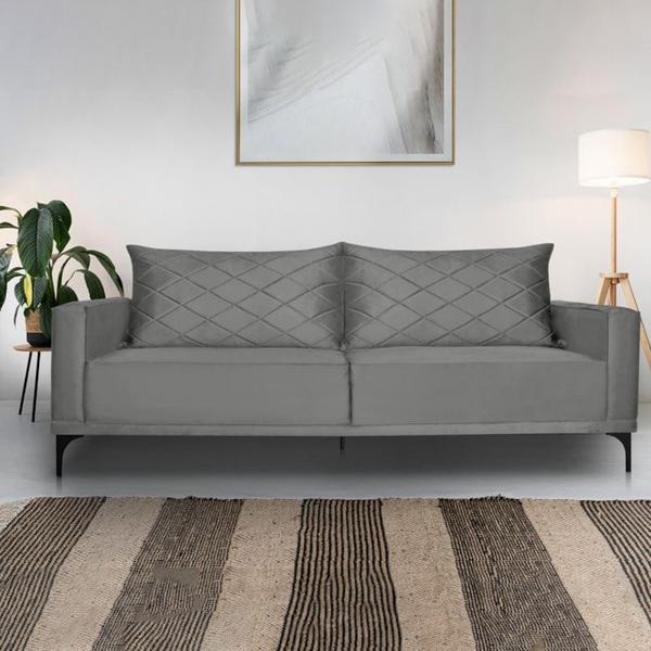 Imagem de Sofa Living 3 Lugares Nori 220cm Veludo Deluxe 2938 Ezz