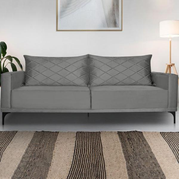 Imagem de Sofa Living 3 Lugares Nori 220cm Veludo Deluxe 2938 Ezz