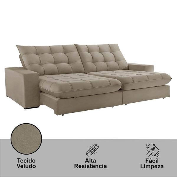 Imagem de Sofá Livy Veludo 02 Módulos de 120cm B25cm Meu Sofá Online