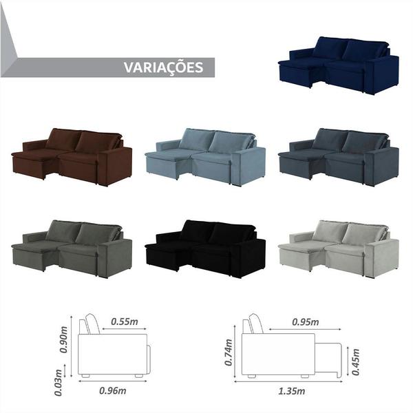 Imagem de Sofa Malibu 2 Lugares 200 cm Pes de Madeira Talento Móveis