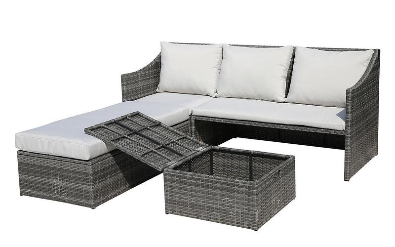 Imagem de Sofa Modular 4Pcs Ratan Pe Just Home Collection