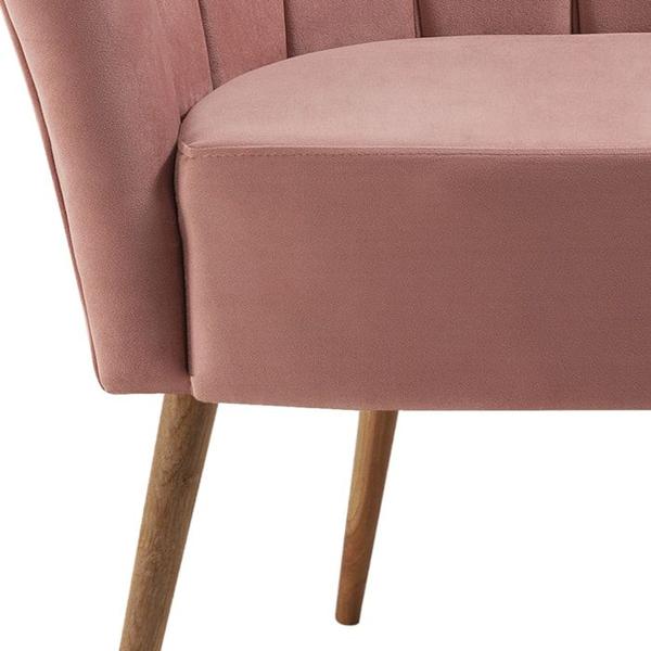 Imagem de Sofa Namoradeira 2 Lug 135 cm Pes Tauari 7050 Veludo Rosa Dmobiliario