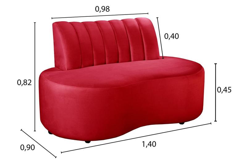 Imagem de Sofa Namoradeira Curvo Orgânico Doha Decoração