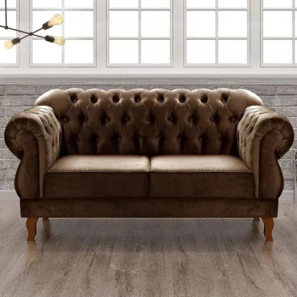 Imagem de Sofá Namoradeira Duquesa 2 Lugares Chesterfield Imperial Bella Decor