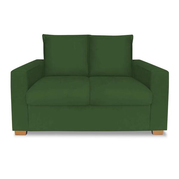 Imagem de Sofá Namoradeira Estofad 2 Lugares Sala Denver Suede Verde - INCASA DECOR