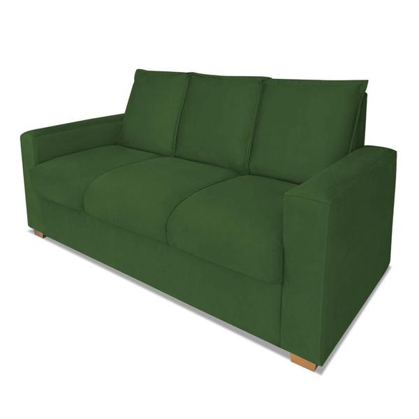 Imagem de Sofá Namoradeira Estofado 3 Lugares Sala Denver Suede Verde - INCASA DECOR