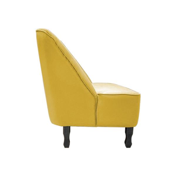 Imagem de Sofá Namoradeira Poltrona Decorativa 2 Lugares Teles Suede Amarelo