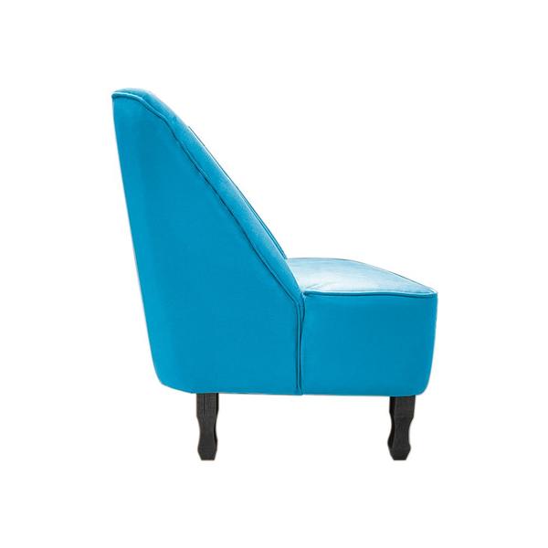 Imagem de Sofá Namoradeira Poltrona Decorativa 2 Lugares Teles Suede Azul Turquesa