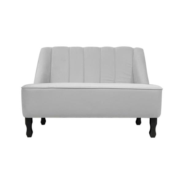 Imagem de Sofá Namoradeira Poltrona Decorativa 2 Lugares Teles Suede Branco