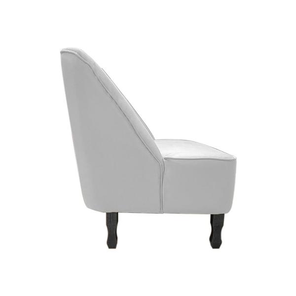 Imagem de Sofá Namoradeira Poltrona Decorativa 2 Lugares Teles Suede Branco