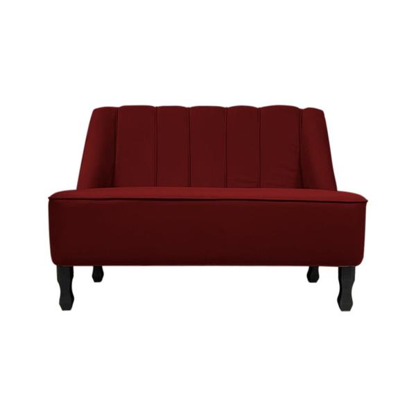 Imagem de Sofá Namoradeira Poltrona Decorativa 2 Lugares Teles Suede Marsala