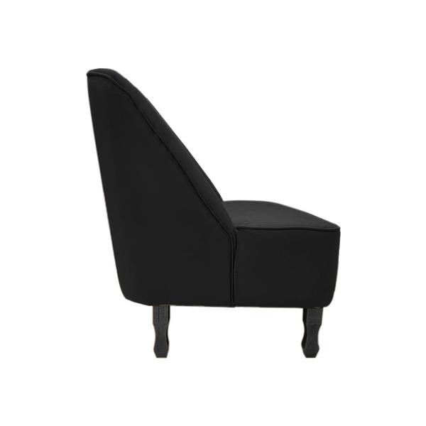 Imagem de Sofá Namoradeira Poltrona Decorativa 2 Lugares Teles Suede Preto