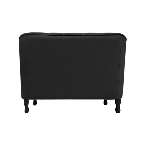 Imagem de Sofá Namoradeira Poltrona Decorativa 2 Lugares Teles Suede Preto