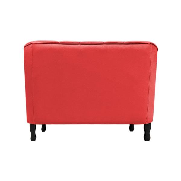 Imagem de Sofá Namoradeira Poltrona Decorativa 2 Lugares Teles Suede Vermelho